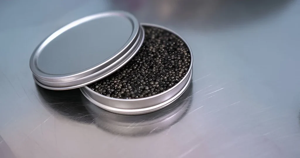 How to open and close the caviar container properly